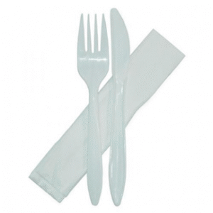 Cutlery combo pack (knife, fork, napkin)