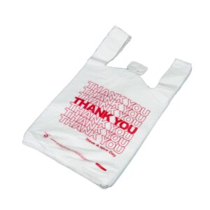 Plastic t-shirt bag (white)